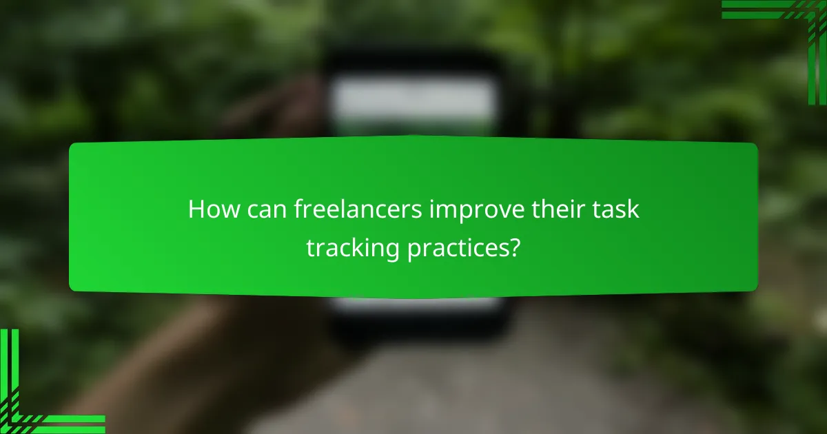 How can freelancers improve their task tracking practices?