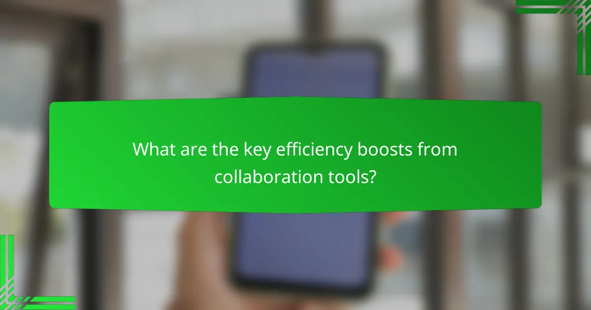 What are the key efficiency boosts from collaboration tools?