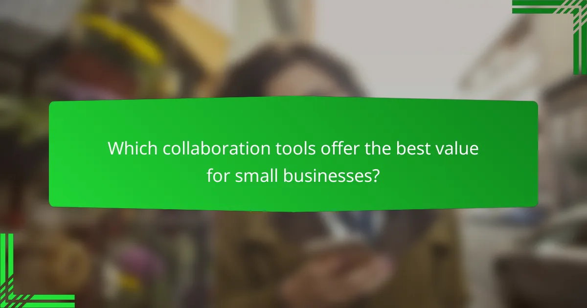 Which collaboration tools offer the best value for small businesses?